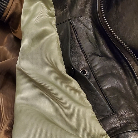 "SOLD" Diesel industry leather bomber jacket euc size L - Picture 13 of 16